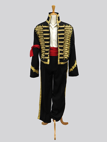 Black and gold military style Adam Ant costume, acting the Part, Carlingford,