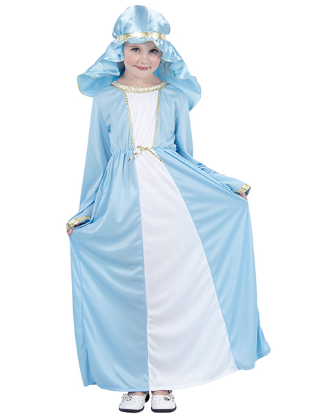 Child dressed in a virgin Mary costume