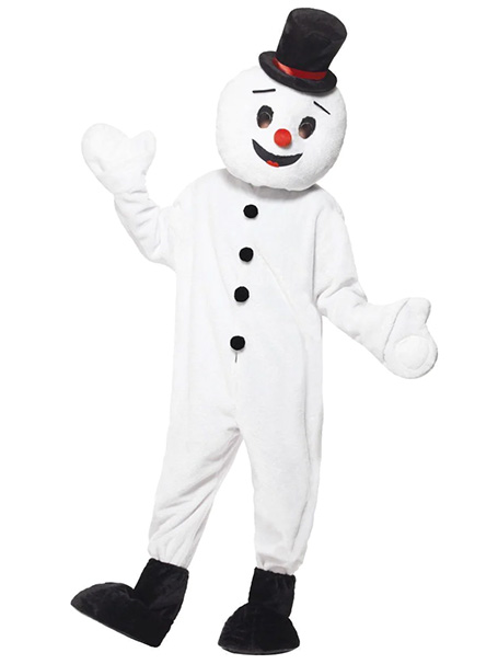 Image is of an adult size Snowman costume