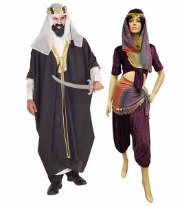 Arabian nights costumes for men and women