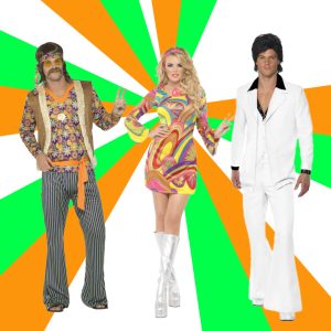 A selection of 1960's & 70's costumes available to buy from Acting the Part in Carlingford, Sydney.