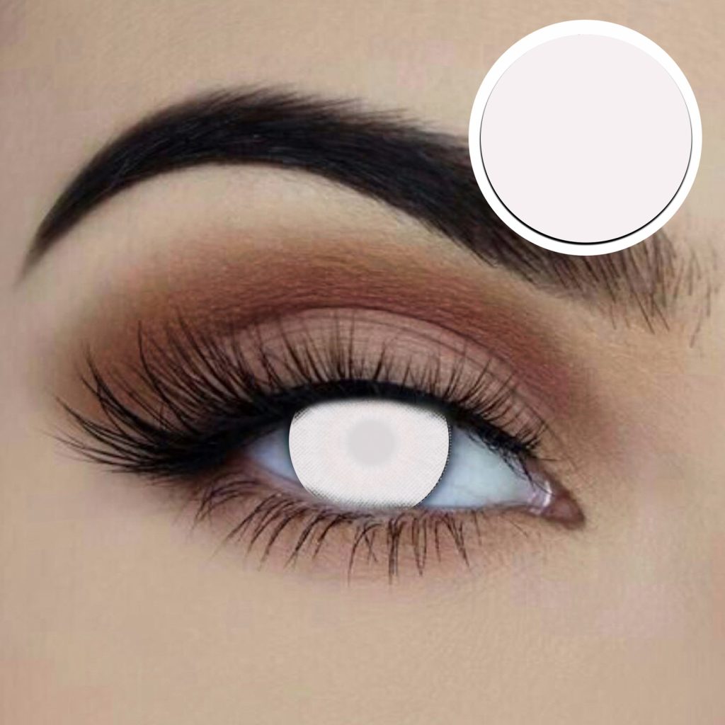White contact lenses available to buy in Carlingford, Sydney at Acting the Part Costume shop