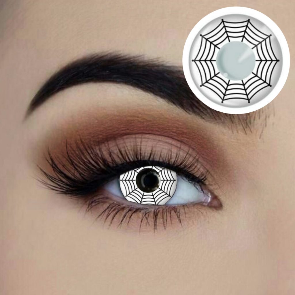 Spider web contact lenses available to buy in Carlingford, Sydney at Acting the Part Costume shop