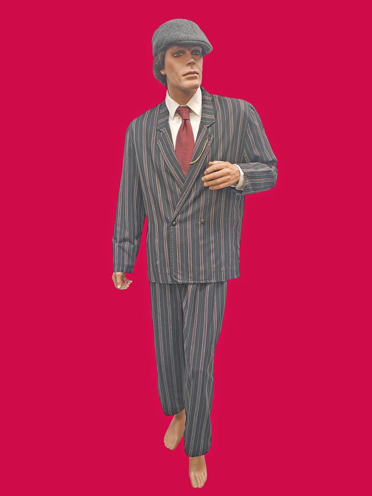 Pinstripe 1920s costume from Acting the Part in Carlingford, Sydney.
