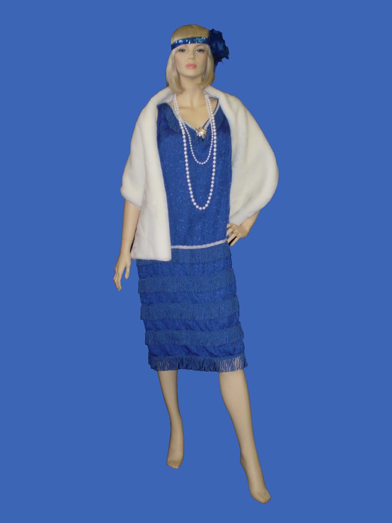 Size 16 blue 1920s dress for hire