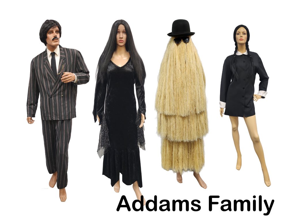 Group costume ideas in Sydney. Image is of members of the Addams family
