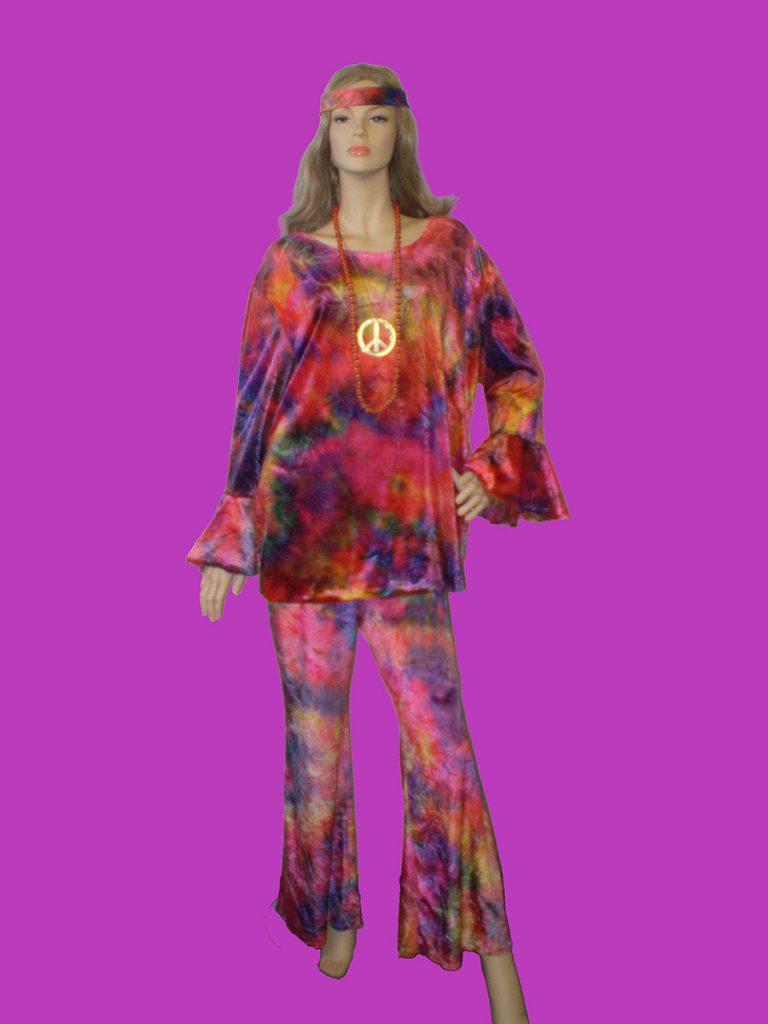 70s plus size tie dye costume