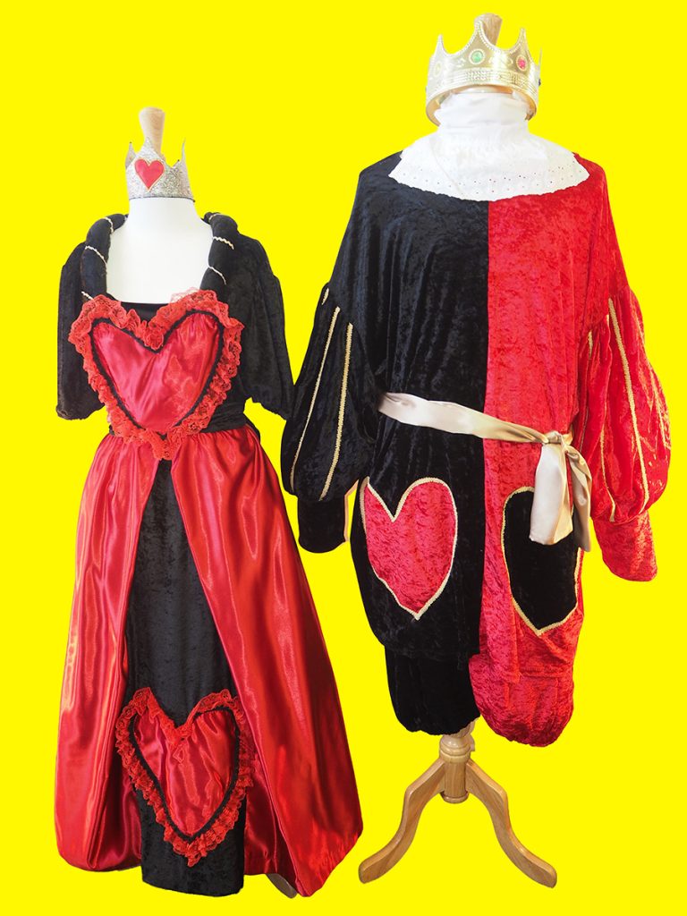 King of Hearts costume & Queen of hearts costume inspired by Alice in Wonderland