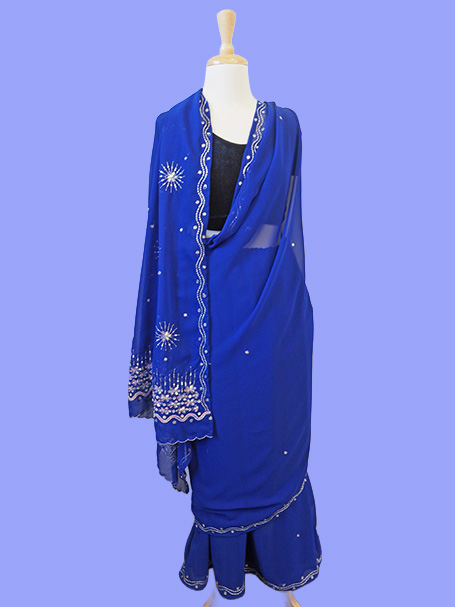 Blue saree for hire
