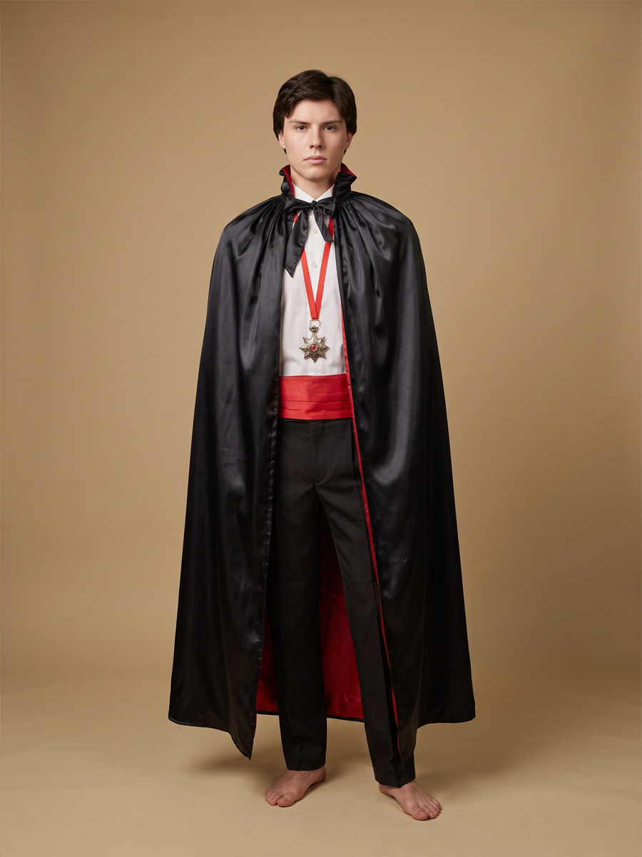Count Dracula Vampire costume, including a cape