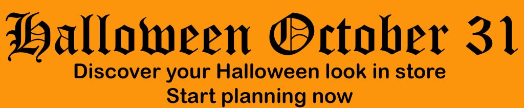Halloween banner encouraging you to start planning
